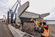 Работы идут в любую погоду
