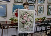 Пионы для внучки вышила Светлана Ганжи