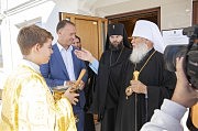 На открытии храма в честь Георгия Победоносца